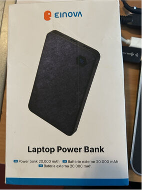 Einova Laptop Power Bank 20,000 mAh 3 USB Ports LCD Display